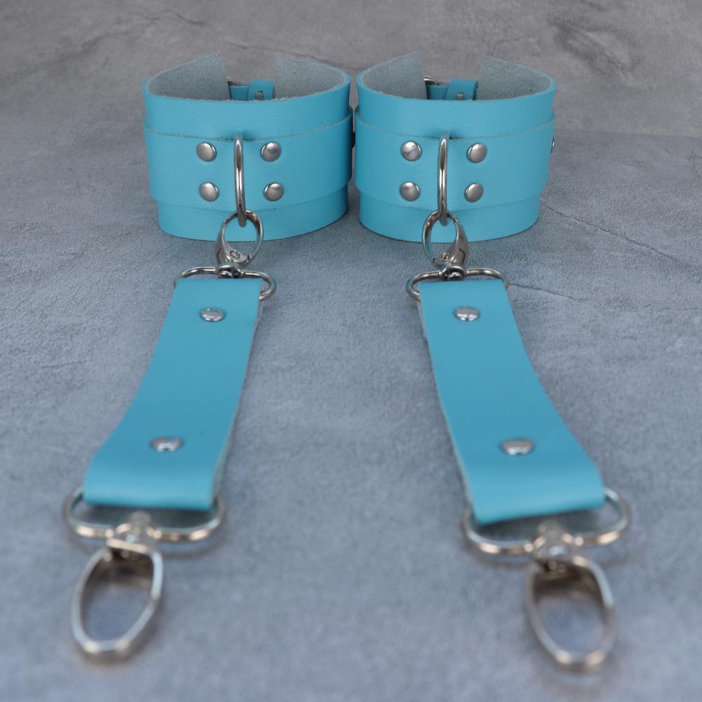 Leather Erotic Handcuffs Ankle Adjustable Restraint Sex Cuff BDSM Bondage Slave Sex Toys For Couple Adult Games New Exotic