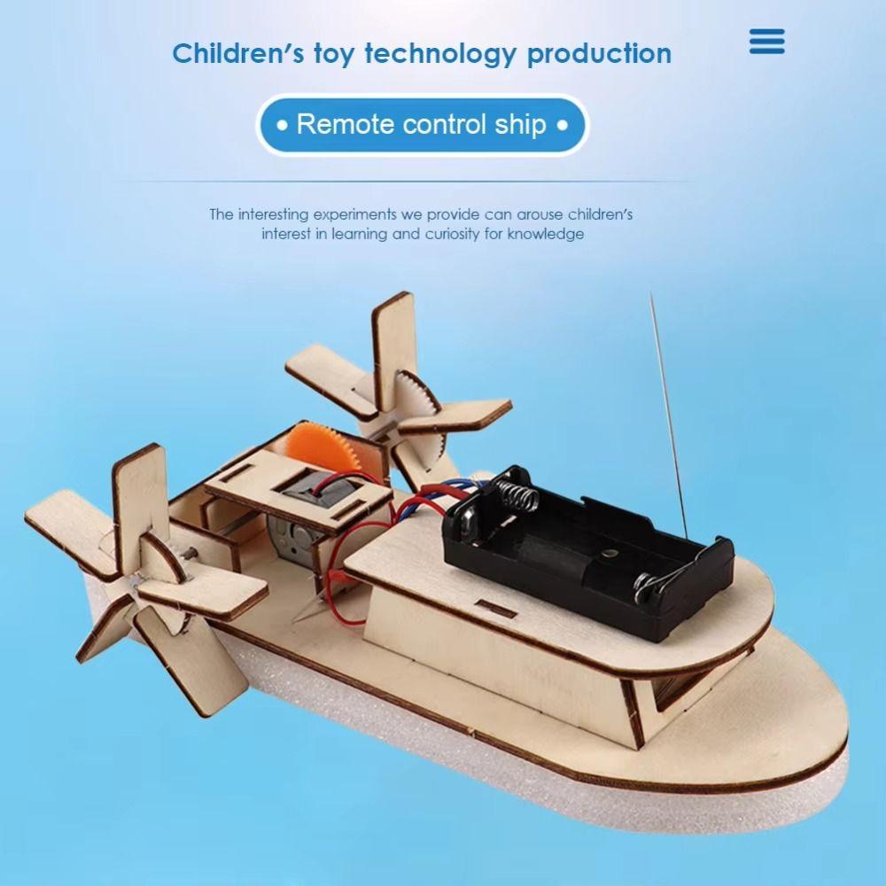 Wood Color Wooden Car Toy 3D Assemble RC Cars New DIY Boat Car Model