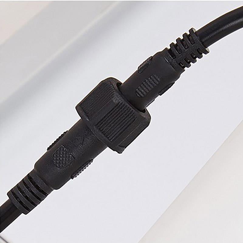 10-20m Waterproof Solar Floodlight Streetlight Extension Cord with DC Male-Female Double Pin Sockets