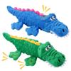 2026 Pet Plush Toy Dog Sound Crocodile Animal Shape Toy Interactive Dog Teeth Clean Chew Toy Pet Supplies for Small Meduim Large Dog