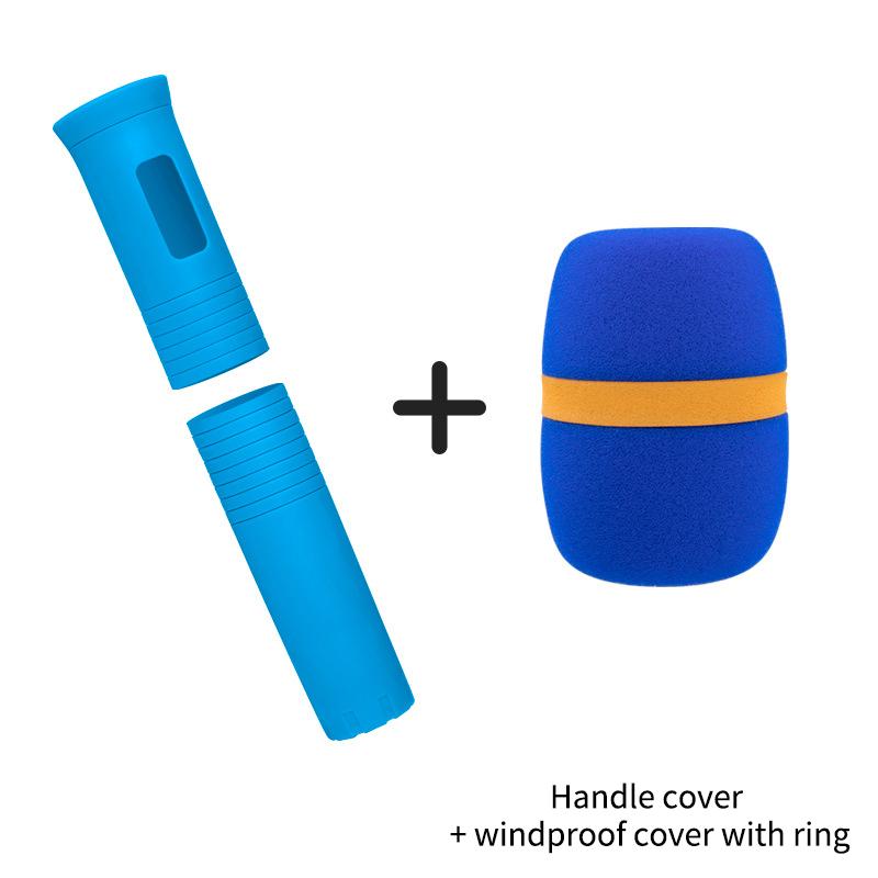 1 Set Rubber Handle Cover Wireless Microphones Handle Sleeve For Ktv Singers Rubber Antidrop Protective Cover