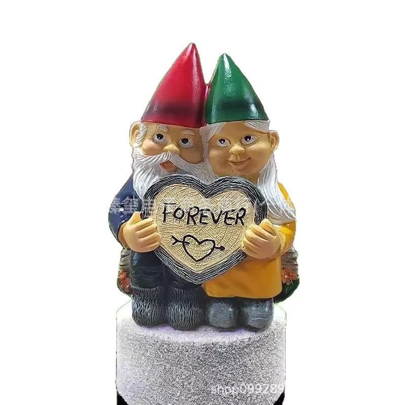 

Cross Love Heart-Shaped Resin Craft: Couple s Garden Ornament Gift Statue