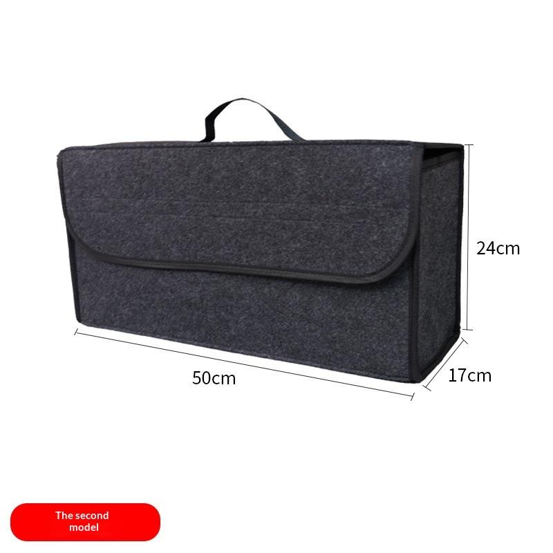 Car Trunk Soft Organizer Felt Storage Box Accessories Large Anti Slip Compartment Boot Storage Organizer Tool Car Storage Bag