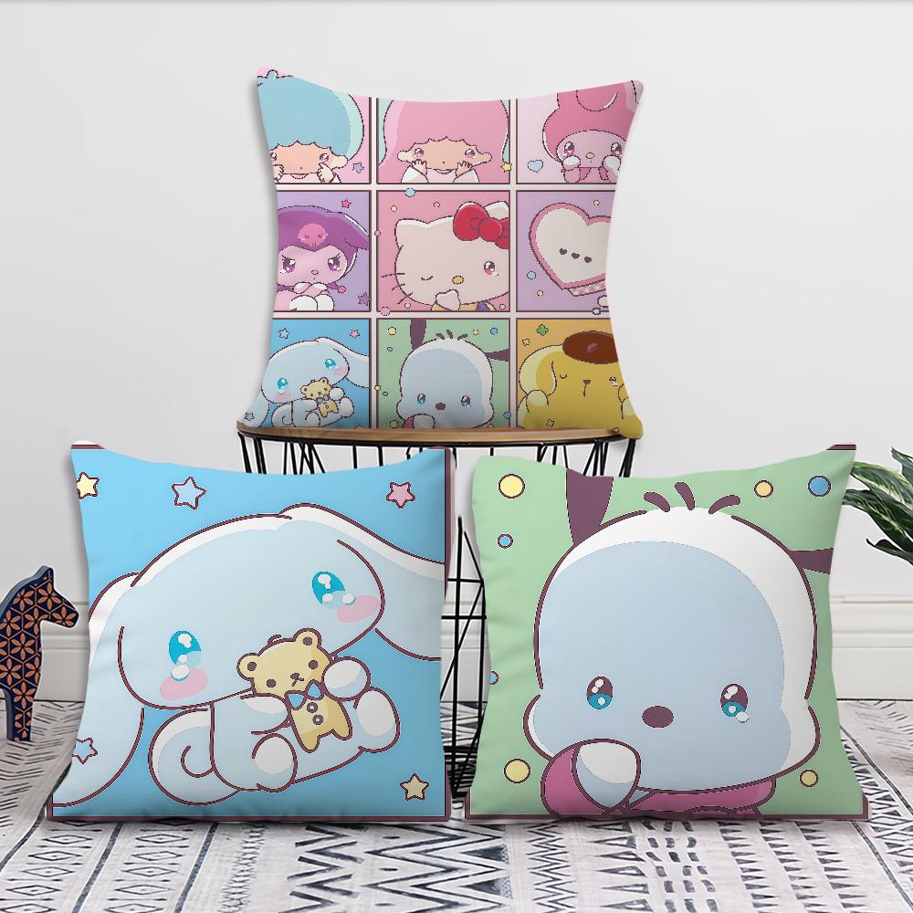 Cute Art P-Pochacco Little T-Twin Stars Sro Comfortable Soft Pillow Case Sofa Living Room Home Office Decor Protective Covers