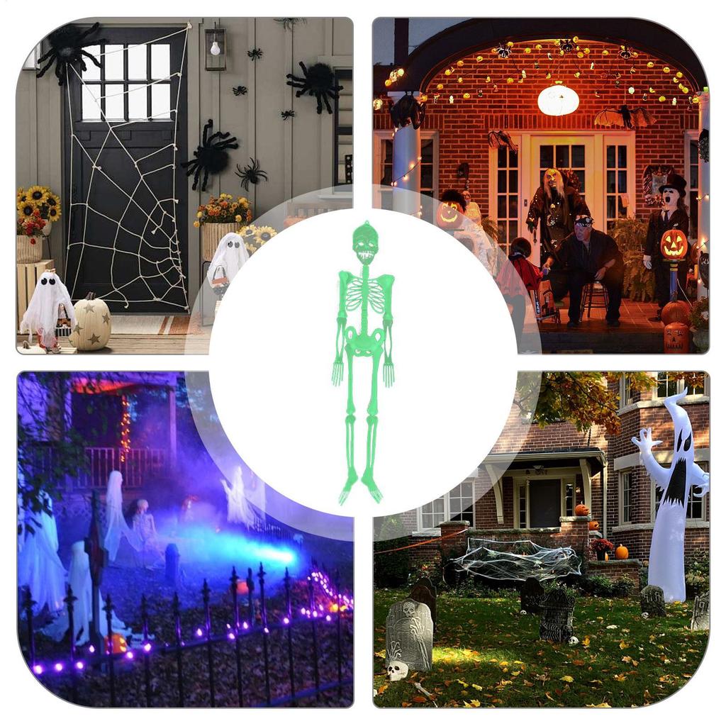 Halloween Skeleton 5 Ft Luminous Glow In The Dark Realistic Bones Halloween Hangable Skeleton Decorations For Party Yard Garden