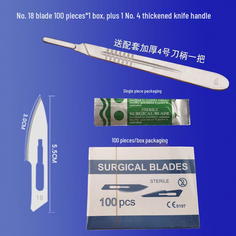 Carbon Steel Surgical Blades (Sizes 10-23) for Dead Skin Removal, Single-Sided