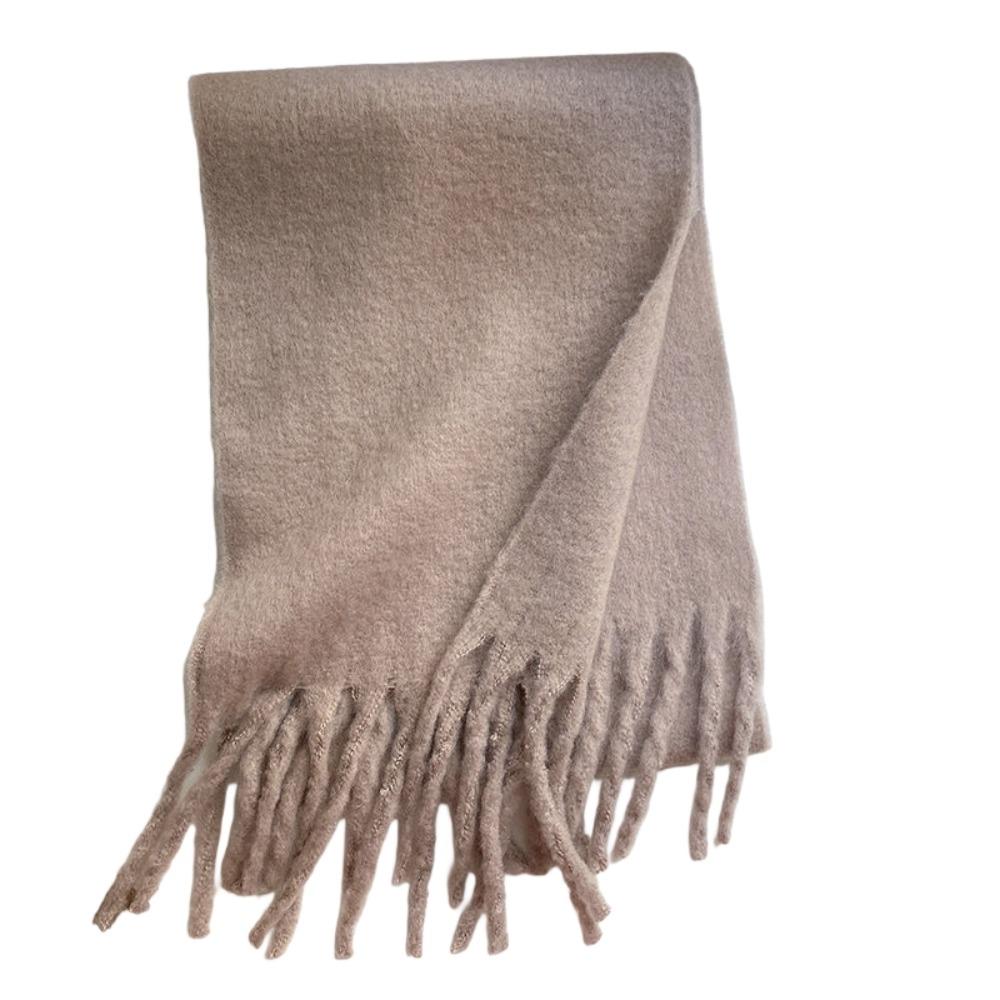 Macaron Solid Color Warm Neck Scarf Korean Style Winter Cashmere Shawl  Women