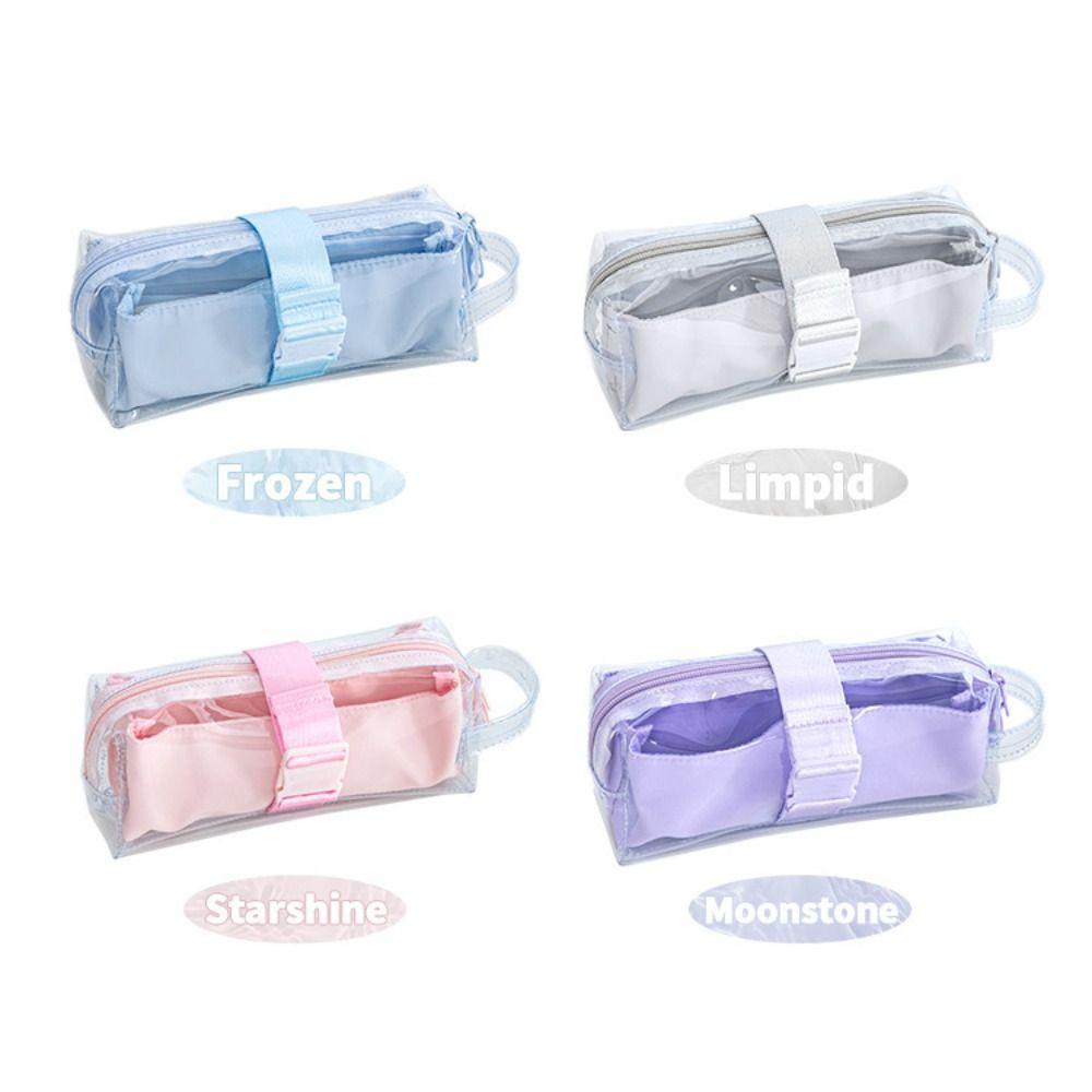 

Transparent Stationery Bag Large Capacity Cosmetic Bag Fashion Stationery Organizer School