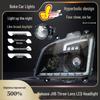 JH6 Headlight Assembly: All LED, Three-Lens, Four Low Beam, Six High Beam, Laser Technology