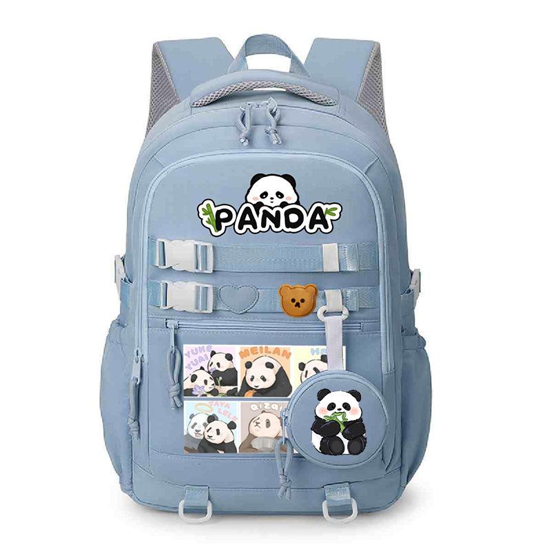 Panda Huahua 2025 New Cute Children's Schoolbag Cross-border Large-capacity Primary and Secondary School Students Lightweight Spine Protection