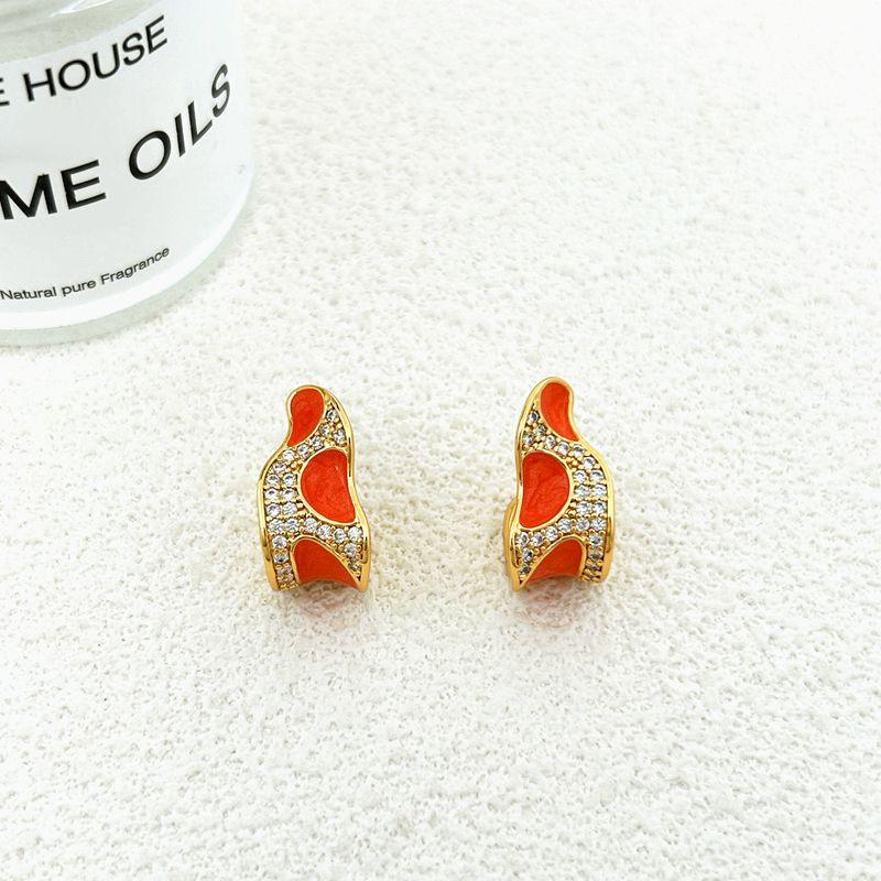 

Small And Exquisite Earrings, Light Luxury Fashion Stud Earrings, Micro-Inlaid Zircon Earrings, High-End Sense золотой