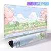 Pink Flower Kawaii Rabbit Extended Mouse Pad XXL Aesthetics Anime Carpet Offices Desk Accessories Computer Keyboard Decort Mats
