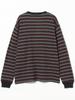 B:MING LIFE STORE by BEAMS Men's Long Sleeve T-Shirt with Waffle Stripes and Henley Neck, Navy, Size L