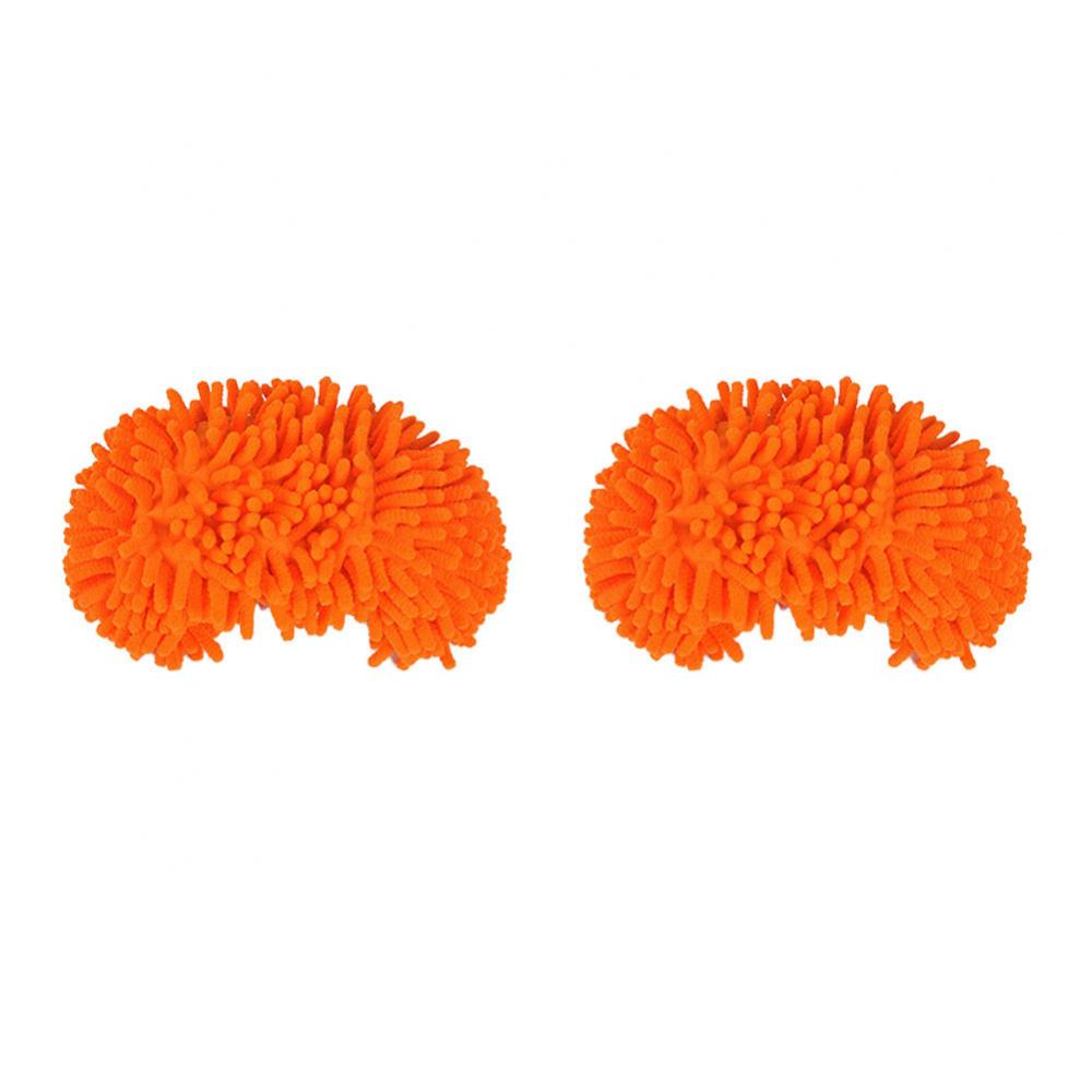 Chenille Multifunctional House Floor Polishing Dust Cleaning Mop Slipper Lazy Shoes Cover оранжевый