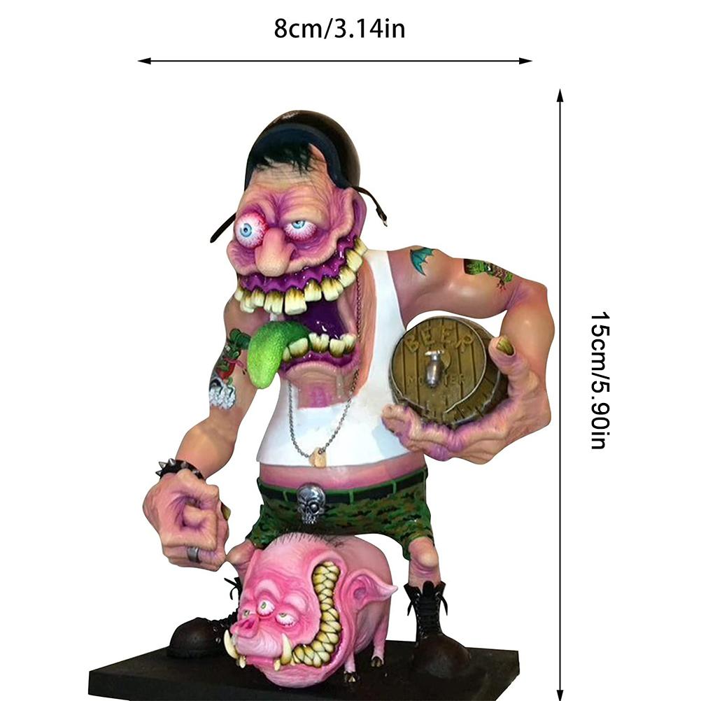 Angry  Statue Horror   Resin Ornament for Halloween Decor