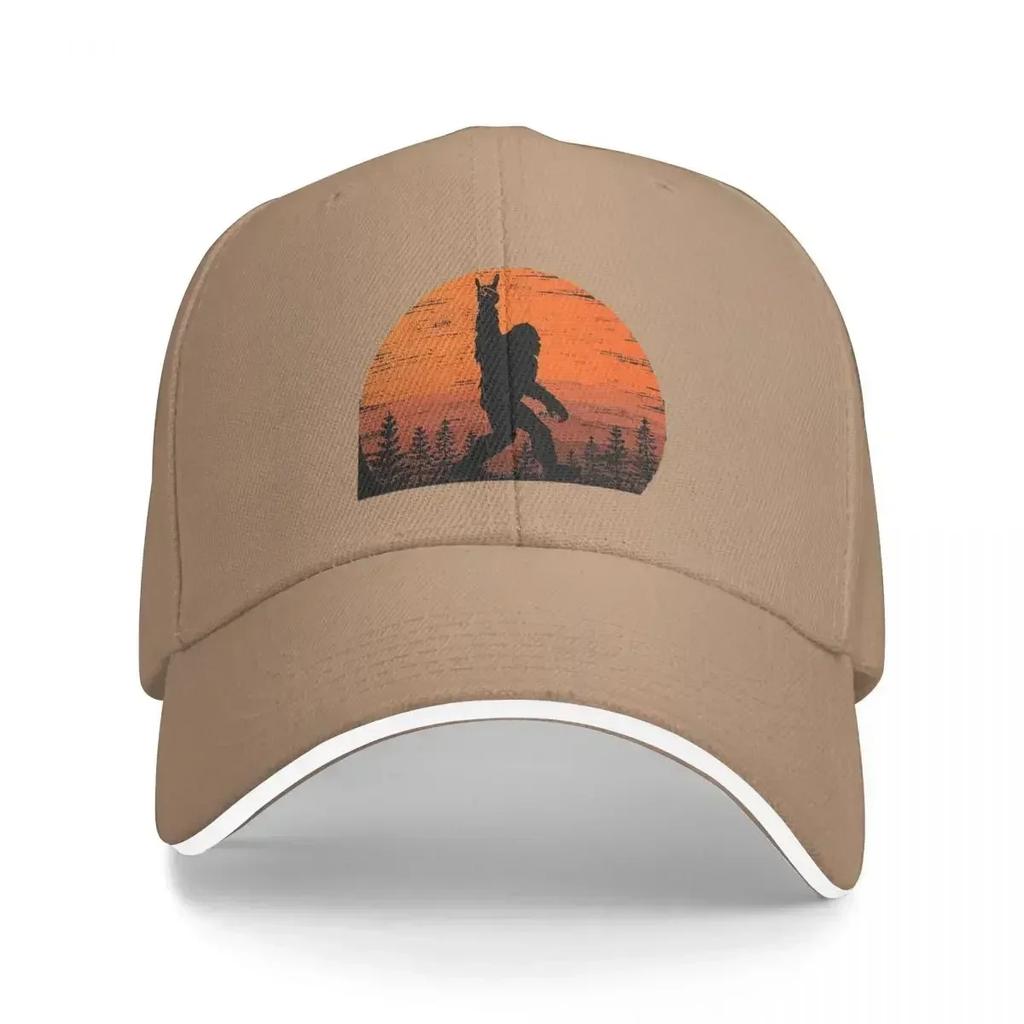 Funny Retro Bigfoot Rock Roll Shirt Forest Sasquatch Believers Birthday Cap Casual Baseball Caps Adjustable Hat Baseball Hats