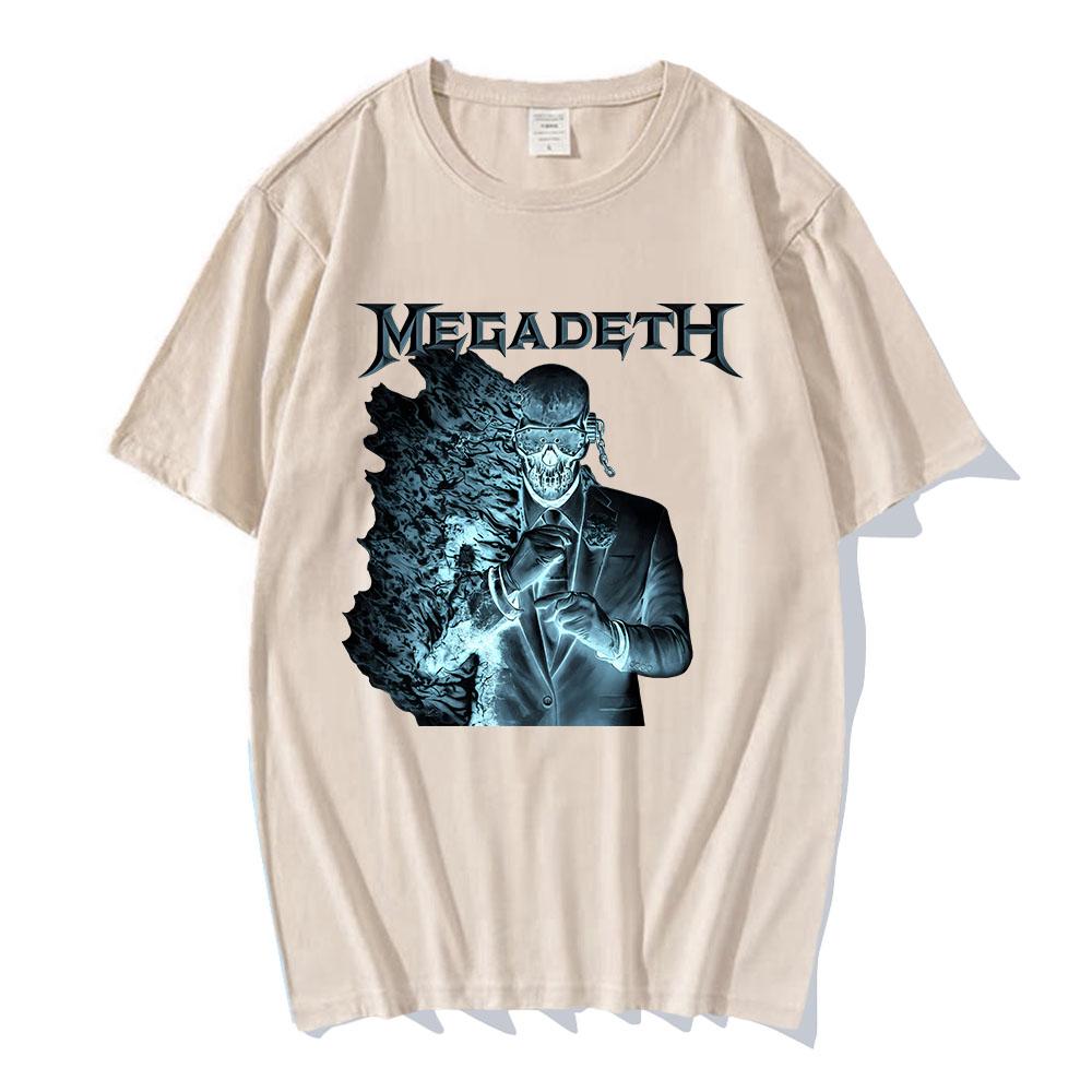 Megadeth Εκτύπωση Άλμπουμ T-shirt Ροκ Συγκρότημα Heavy Mental Unisex Streetwear T-shirts Καλοκαιρινά Βαμβακερά Λαιμόκοψη Ανδρικά/Γυναικεία T-shirts Γραφικά Merch