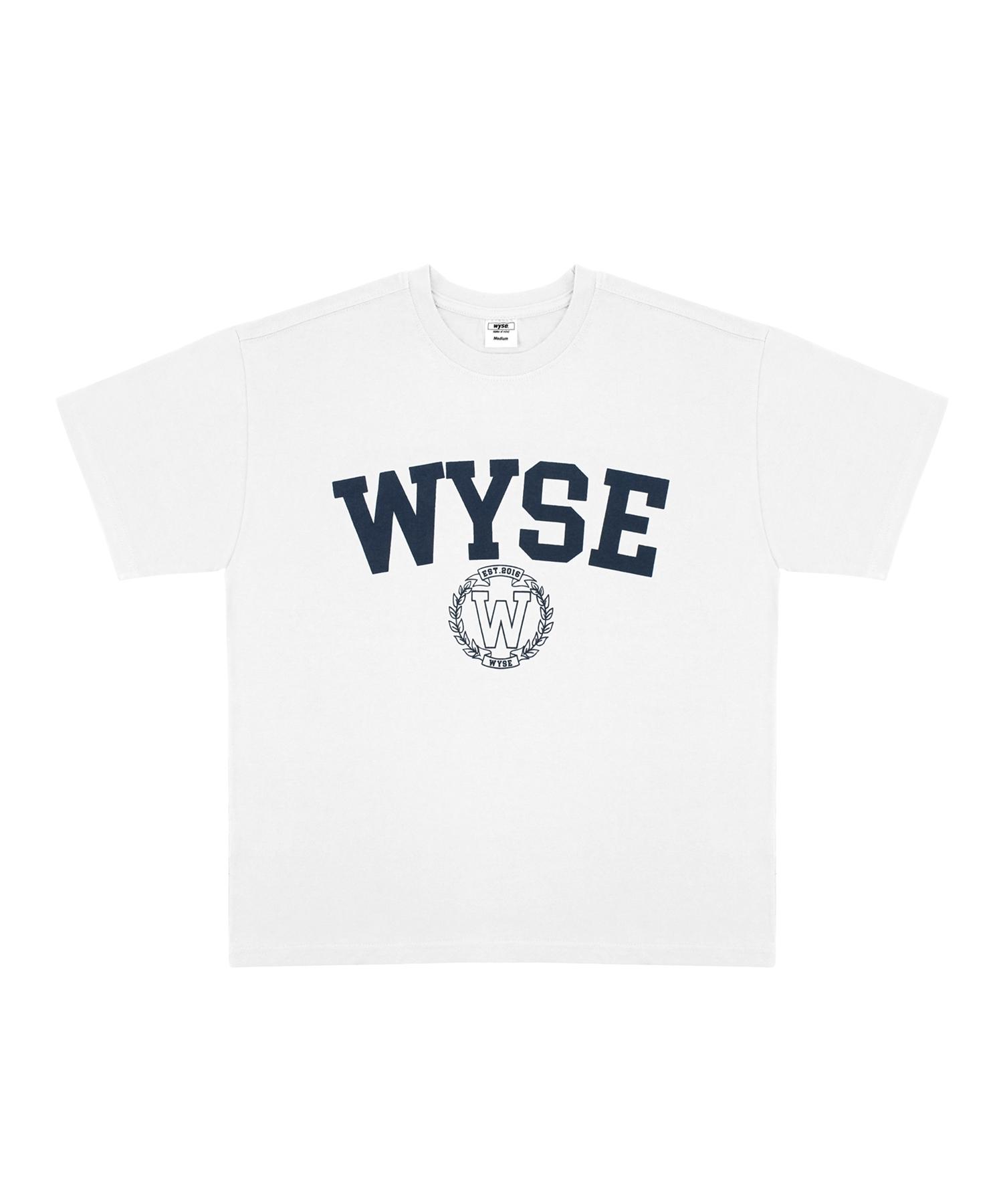 Wise College Emblem T-Shirt (White) L