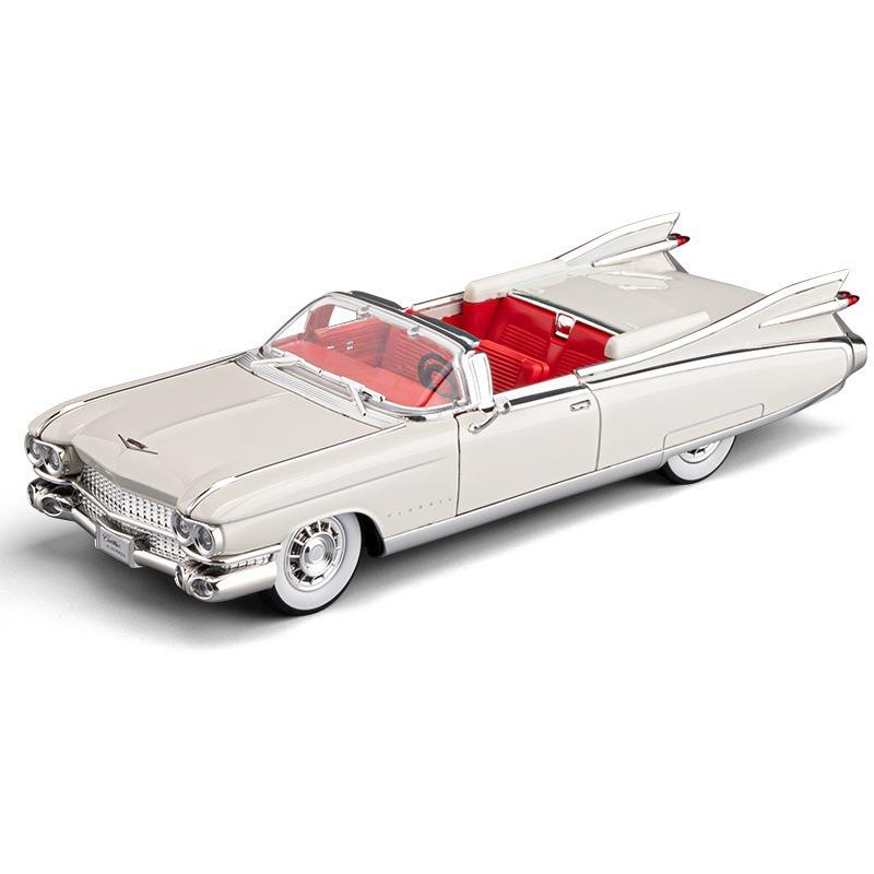 

1/24 Cadillac Eldorado 1959 Модель спортивного автомобиля из сплава Металлическая литая Звук и свет Инерционный механизм Подарок для мальчика Украшение Игрушки на Хэллоуин белый
