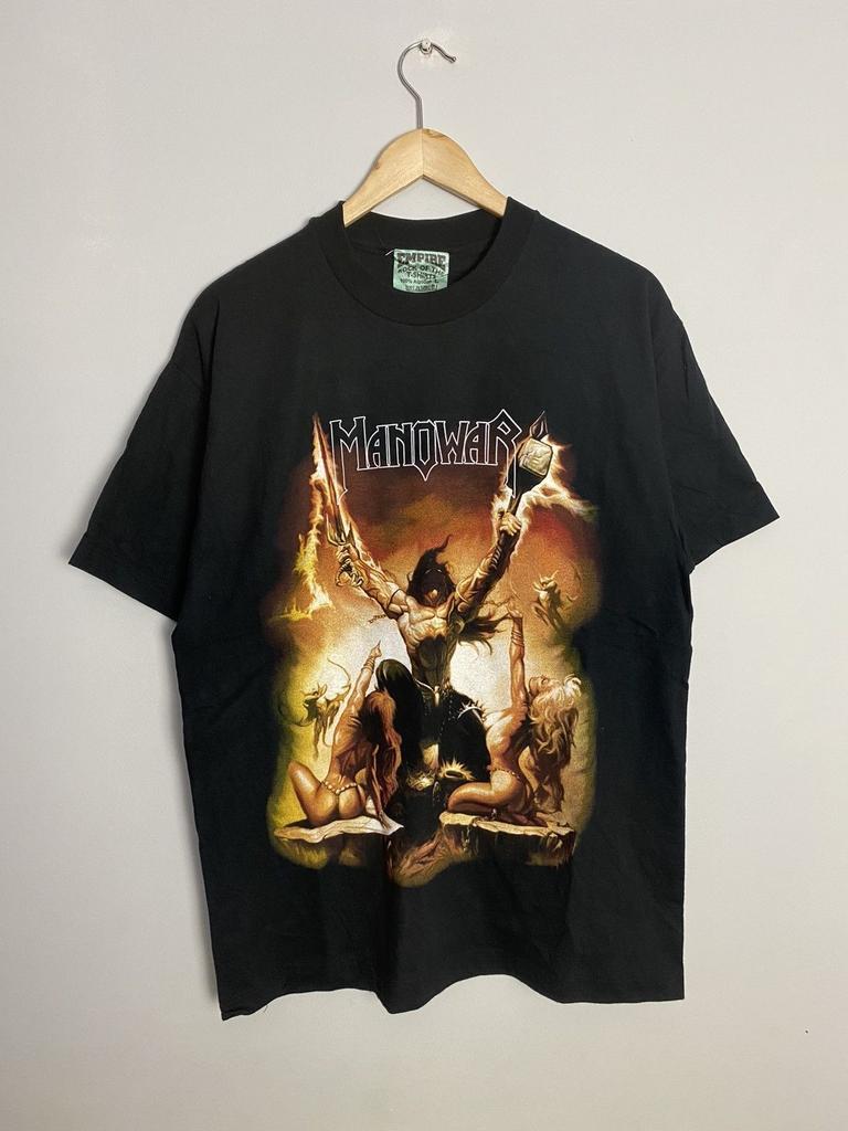 Camiseta Unisex Vintage de los 90 de Manowar Triumph Of Steel Banda de Heavy Metal