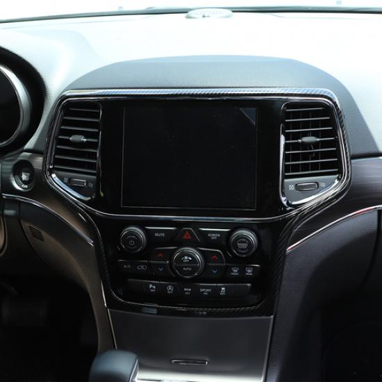 Dashboard Navigation Cover Trim For Jeep Grand Cherokee 2014-2018 Carbon Fiber