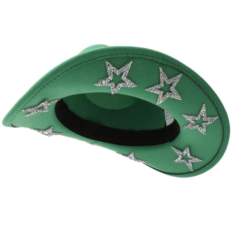 

Bachelorettes Party Cowgirl Hat Bride Fedoras Hat Lovely Bridal Shower Cowboy Hat Girl Carnivals Party Photoshoots Hat зелений