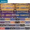 USA WEST City LOS ANGELES 15x30cm Plate Sports Tin Sign State Wall Decoration Metal Sign Home Decor Painting Plaques Art Poster
