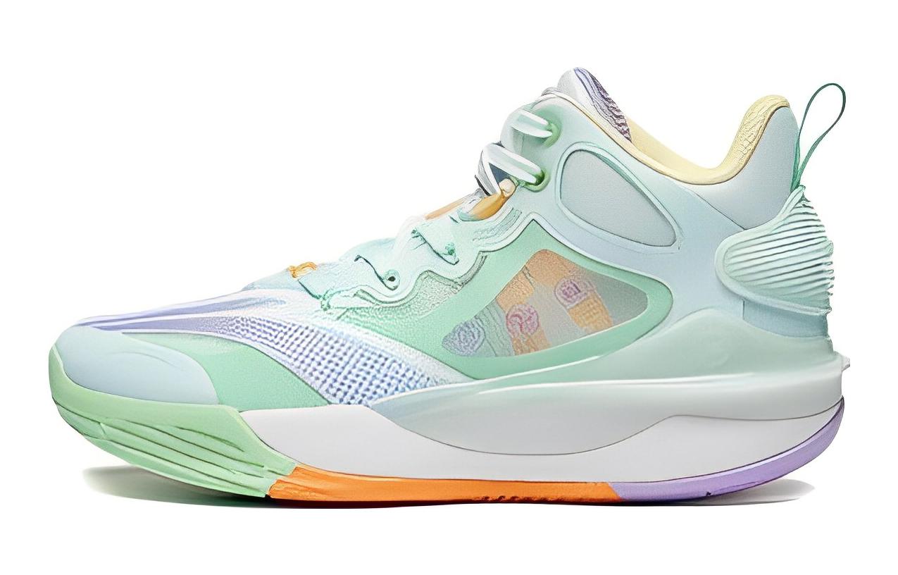 Li Ning YOUNG Avant Garde Ling TEAM 3.0 Mid top Children s Basketball Shoes Green Teenagers YKBT026-1 31
