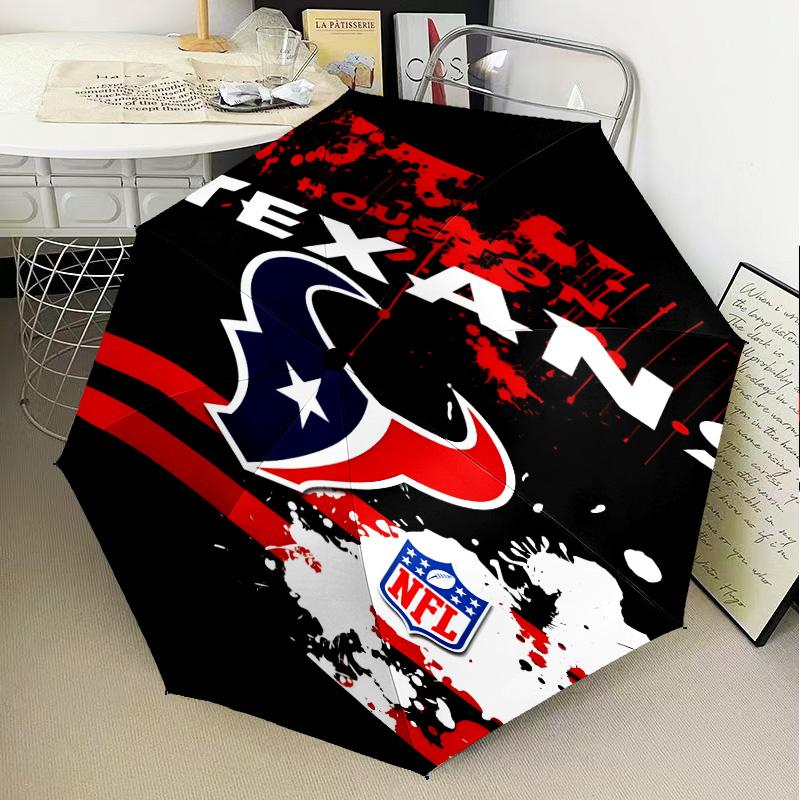 basketball Texans Logo Umbrella Folding umbrella, automatic umbrella 8-Frame for Travel, camping Use Gift for Halloween Christmas