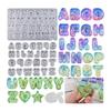 Letter Keychain Mold with Hole Keyring Pendant for Birthday Gift Jewelry Making