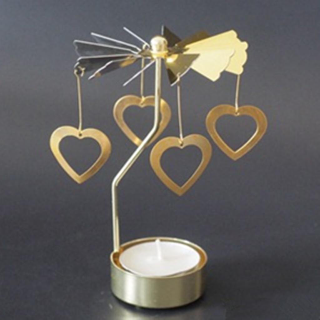 Buy Spinning Rotary Metal Carousel Tea Light Candle Holder Stand Lamp ...