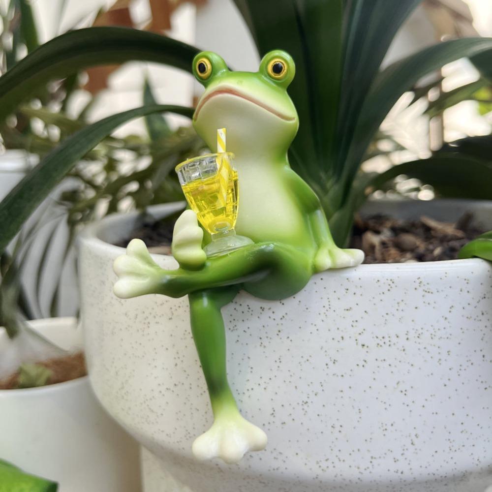 Hanging Flower Pot Edge Glass Fish Tank Pendant Resin Simulation Animal Ornament