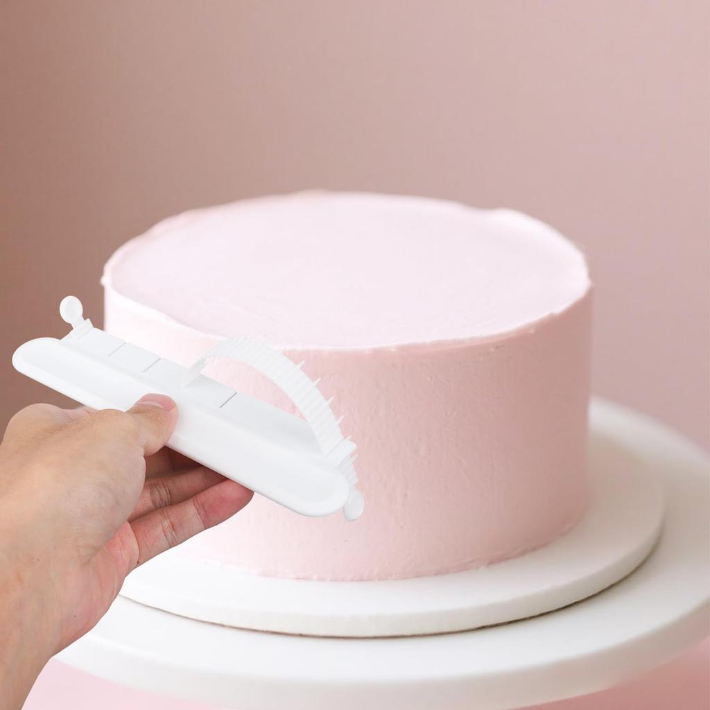 2pcs Fondant Cake Arc Ruler, Flip Cake Arch Guide Decorating Tool Adjustable Arc Ruler Baking Measure Pastry Essential Baking Accessory for Home