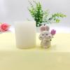 Cartoon Rabbits Silicone Molds Crafts Ornament Plasters Mold Handmade Scented Candle Mould Home Decorations Tool