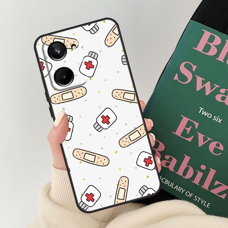 Nurse Medical Medicine For Realme 12 9 10 11 Pro Plus GT5 C67 C55 C53 C51 C35 C33 C30 C25s C21Y C11 GT Neo 5 Case