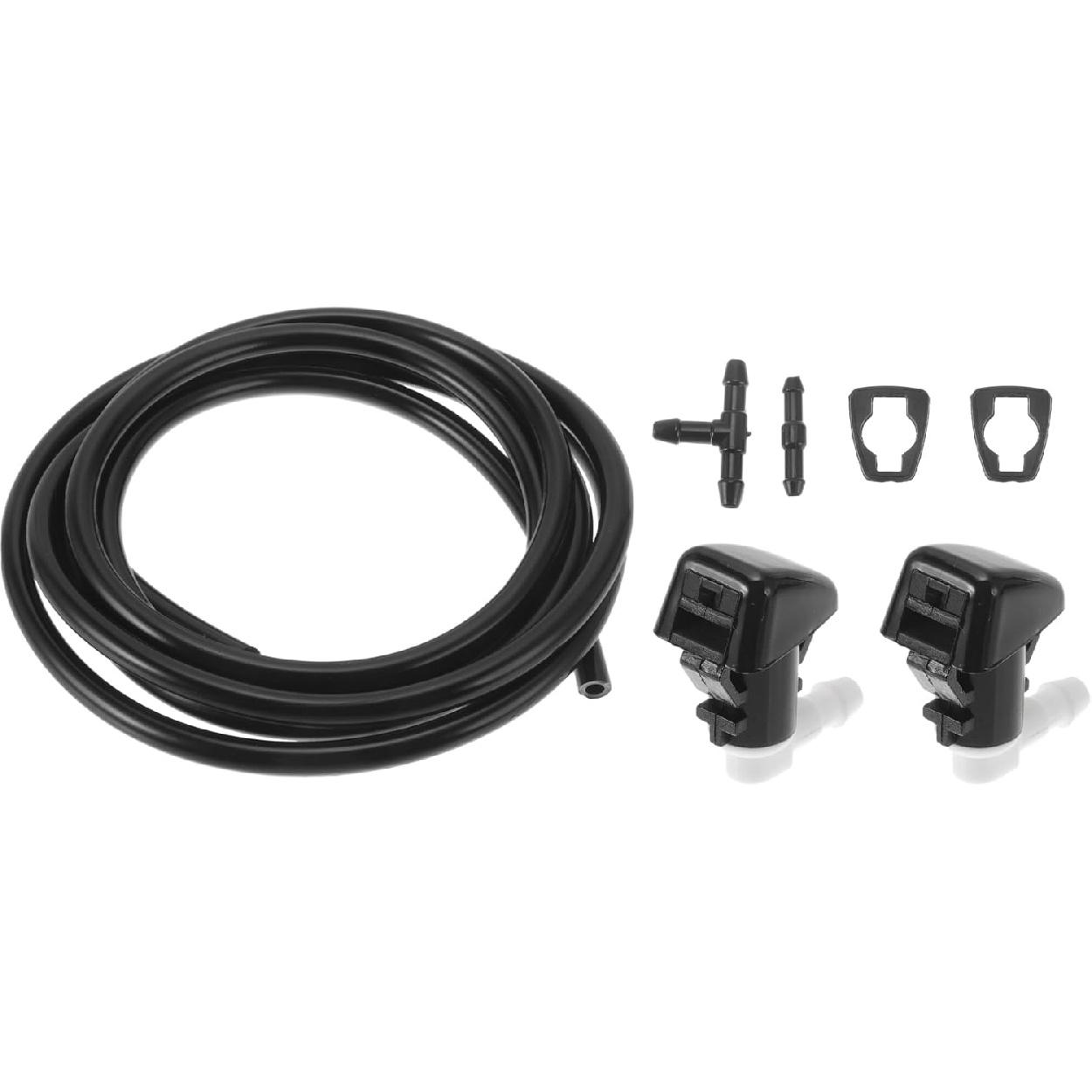 Windshield Washer Nozzle Kit for Chevrolet Malibu 2008-2012 No.15247800 with Gaskets,Hose Connector Fluid Hose