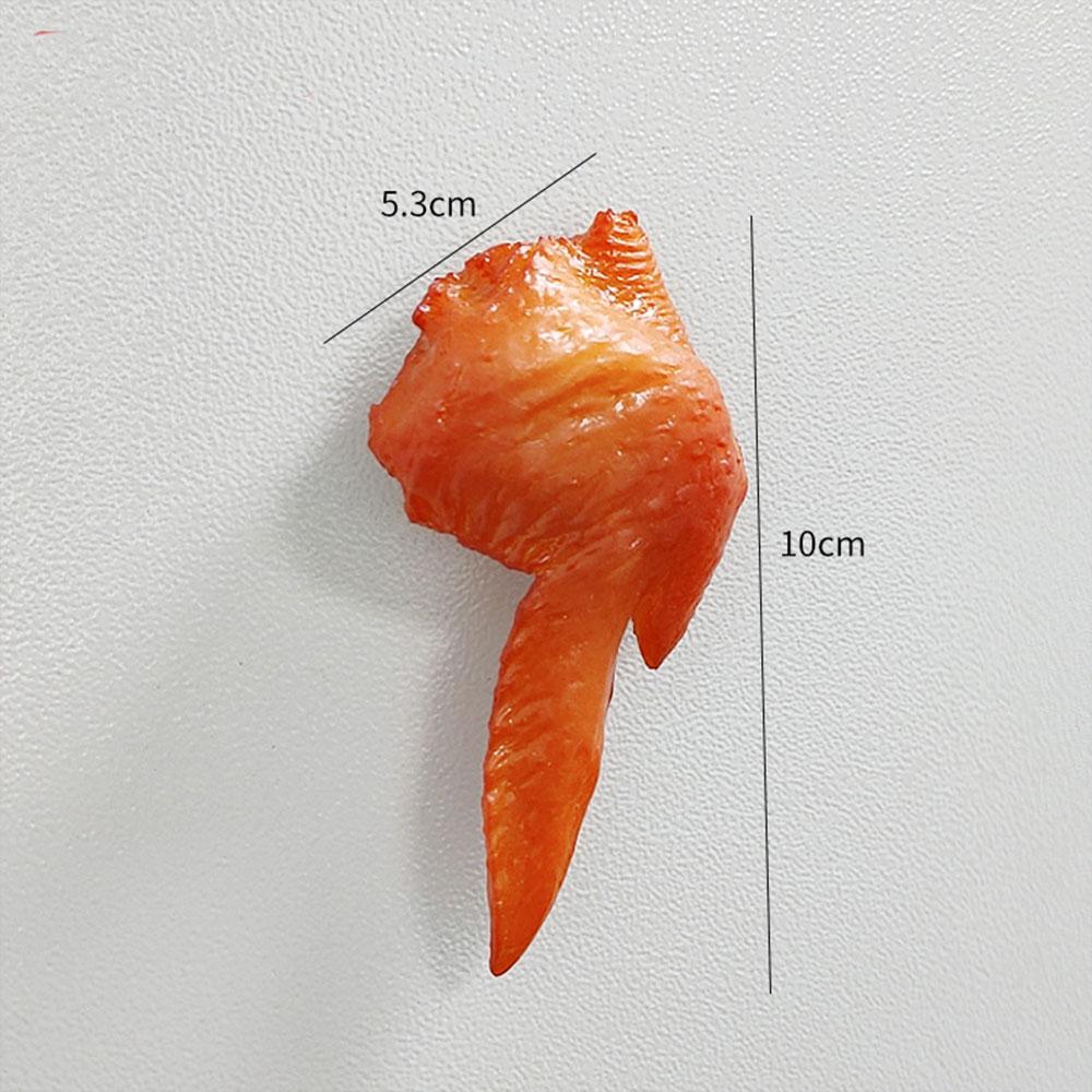 Three-Dimensional Design Simulation Food Chicken Legs And Wings Personality Home Decor Fridge Magnet Refrigerator Decoration