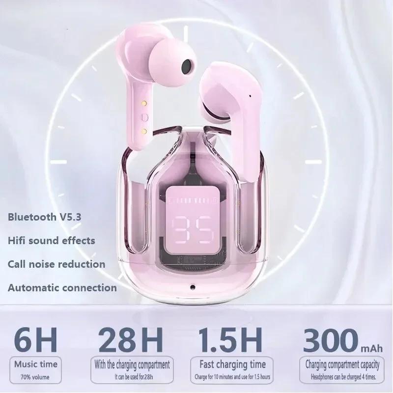 Wireless Bluetooth Headphones Tws in -ear Wireless Earphones with Microphone Led Display for Call Game Music Sports
