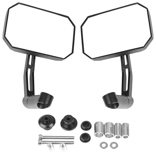 

HENGTUAOTO Мотоциклетные зеркала, Комплект левого и правого, Зеркало заднего вида, Мотоциклетное двойное вращающееся боковое зеркало, Совместимо с мотоциклами, скутерами