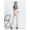 High Waist Wide Leg Straight Cut Denim Pants Women Comfortable Loose Fit Cotton Blend Classic Black