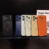Luxury Large Window Magnetic Official Orange Phone Case For iPhone 17 16 15 14 Plus 13 12 Pro Max Wireless Charging Back Cover