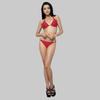 Hanli Valley Korejský Styl Červený Bikini Set | Chytrý & Sexy Třídílný Plavky
