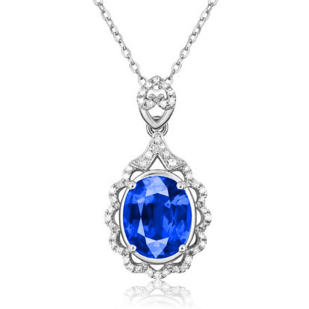

Women Elegant Pigeon Blood Red Simulated Tourmaline Pendant Necklace 18K Rose Gold Plated Collarbone Chain Jewelry