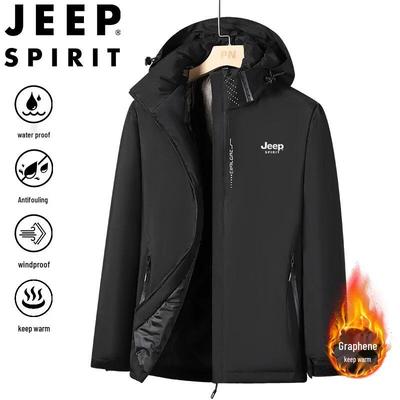 JEEP SPIRIT Men's Hooded Waterproof Winter Padded Jacket