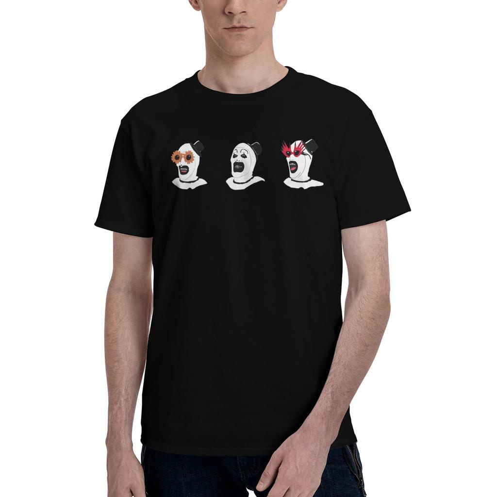 Men Women's T-Shirt Terrifier Art  Cool Cotton Tee Shirt Short Sleeve Horror Movie T Shirts Round Collar Clothes Printed