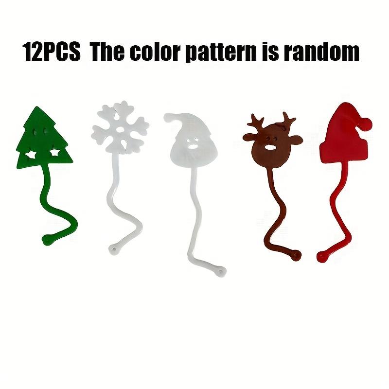 6/12Pcs Christmas TPR Soft Glue Sticky Santa Reindeer Sticky Palms Wedding Guest Gift Carnival Christmas Gift Pack Rewards Gift