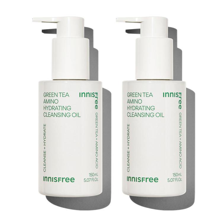 Innisfree Green Tea Moisture Amino Cleansing Oil 150ml, 2 Pieces, Korean Cosmetics