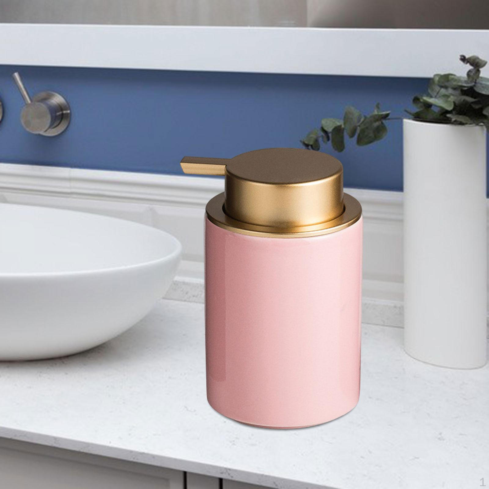 Soap Dispenser Liquid Hand Empty Shampoo Bottles for Bathroom Pink