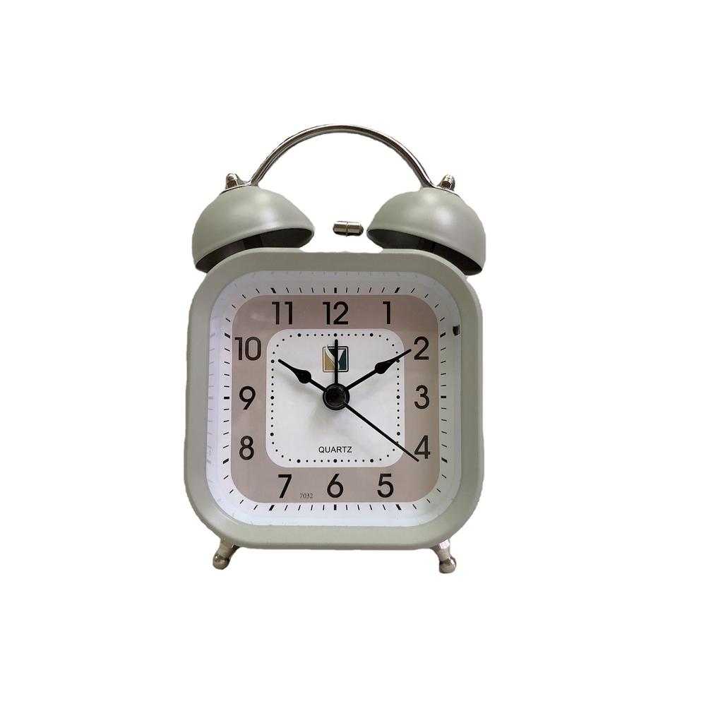3-Inch Silent Simple Ringing Alarm Clock Wake Up Loud Voice Lazy Bedside Clock