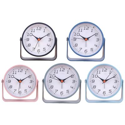 Classical Metal Table Clock Quiet Battery Operated Clock for Adding Touch of Elegances To Home or Office Decoration